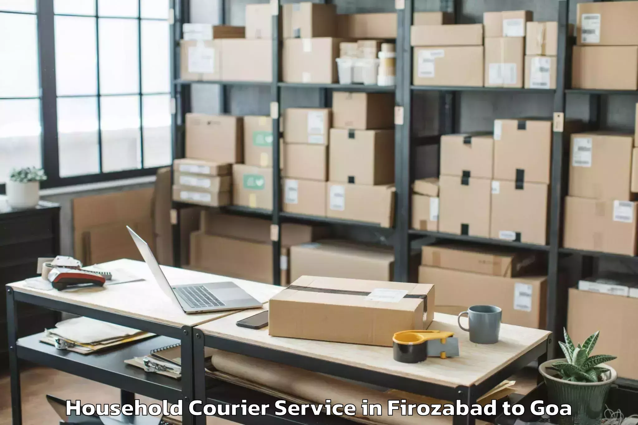 Reliable Firozabad to Cuncolim Household Courier